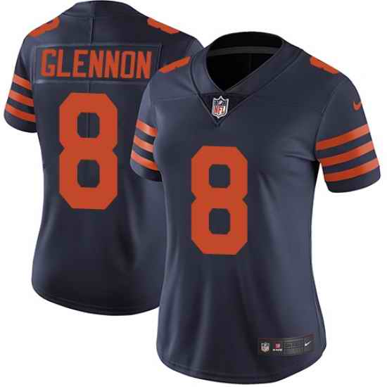 Nike Bears #8 Mike Glennon Navy Blue Alternate Womens Stitched NFL Vapor Untouchable Limited Jersey